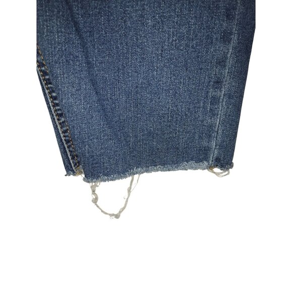 Copperflash Womens High Rise Distressed Skinny Jeans Blue 12 Raw Hem Ripped - Picture 3 of 11